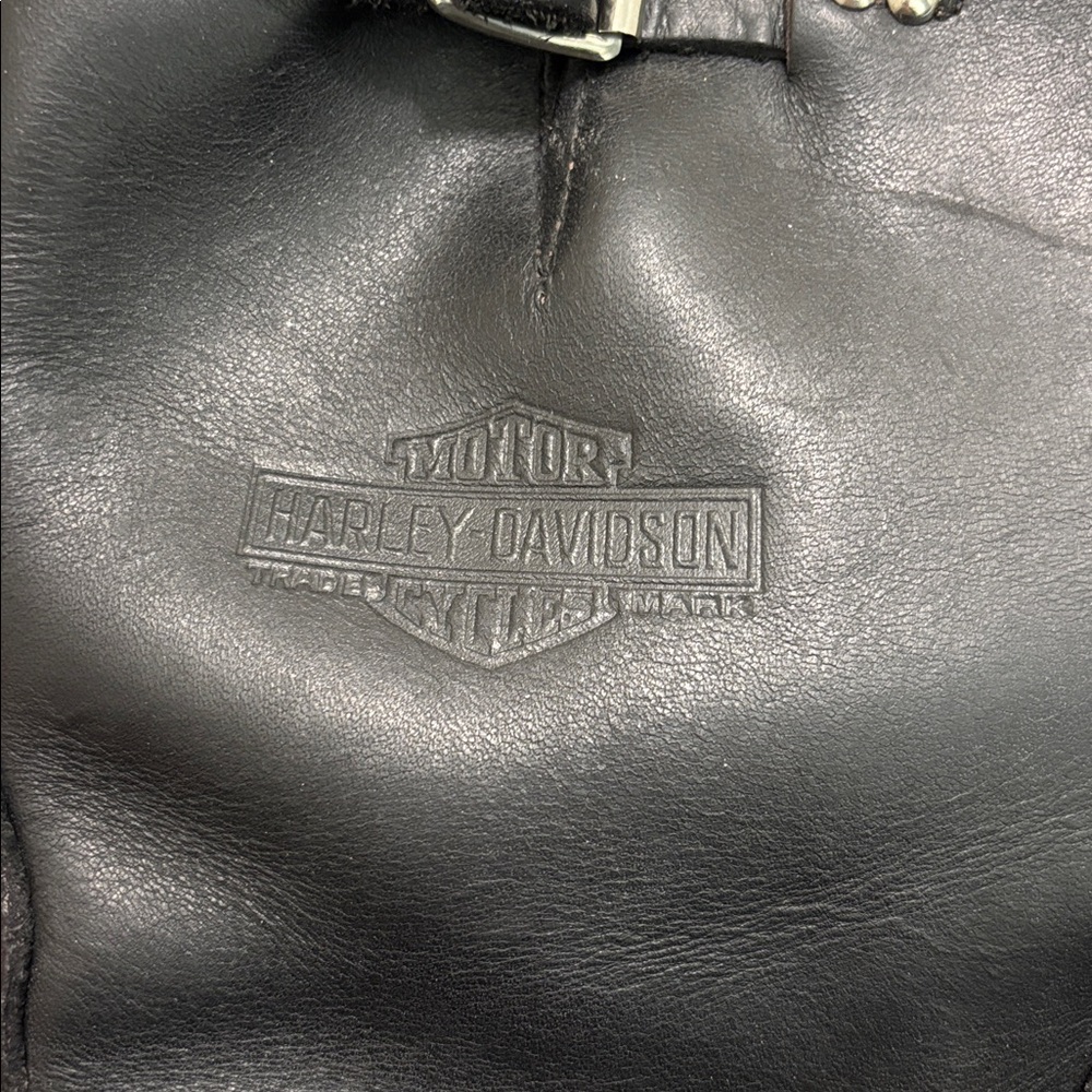 Harley Davidson black leather buckle boots 9 - Picture 4 of 8